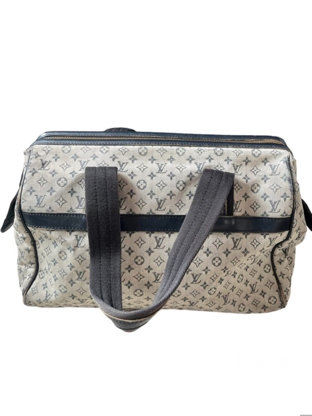 Louis Vuitton Monogram Mini Lin Mary Kate Bag - Navy Blue With COA - Picture 4 of 11